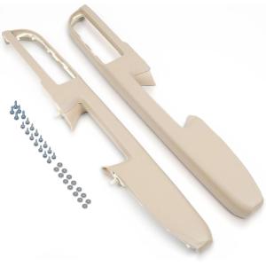 image80994 Front Left Driver Side Armrest Repair Kit Fit for Chevy Silverado Suburban Tahoe Avalanche For GMC Sierra Yukon 20102014 Door Panel with Release Handle Above Armrest 27In  Black  GM 84127280Tan