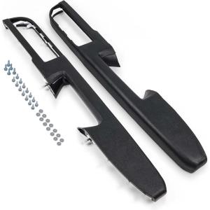 image80994 Front Left Driver Side Armrest Repair Kit Fit for Chevy Silverado Suburban Tahoe Avalanche For GMC Sierra Yukon 20102014 Door Panel with Release Handle Above Armrest 27In  Black  GM 84127280Black